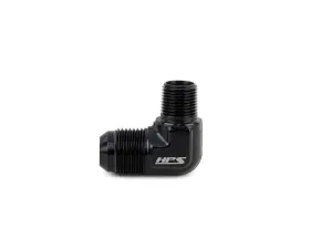 HPS Performance Products AN822-10 AN to 1/2 NPT Adapter 90 Degree Aluminum Black