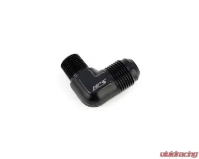 HPS Performance Products AN822-10-6 AN to 3/8 NPT Adapter 90 Degree Aluminum Black - AN822-10-6