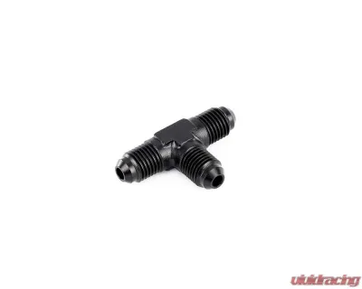 HPS Performance Products HPS Tee Adapter Aluminum AN-3 Black for 3 Hose Split/Merge - AN824-3