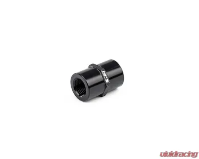 HPS Performance Products HPS 1/4 NPT Straight Coupler Aluminum Black Anodized - AN910-02