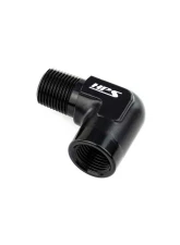 HPS Performance 1/8" NPT Male to NPT Female Adapter, Black Anodized Aluminum, 90 Degree                                     - AN914-01 - Image 3