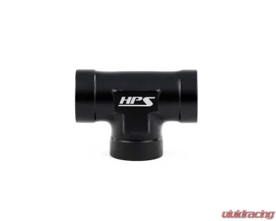 HPS Performance Products HPS NPT Tee Aluminum 1/2 NPT Female Black Anodized 6061 - AN917-04