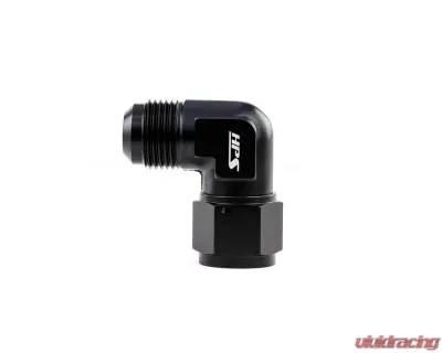 HPS Performance Products HPS Swivel Adapter Aluminum AN-12 90 Degree Black Finish - AN9211-12