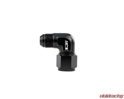 HPS Performance Products HPS Swivel Adapter Aluminum AN9211-4 -4 90 Degree Black - AN9211-4