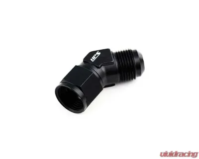 HPS Performance Products HPS Swivel Adapter Aluminum AN-12 45 Degree Black - AN9241-12