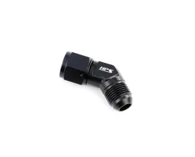 HPS Performance Products HPS Swivel Adapter Aluminum AN-4 45 Degree Black Finish