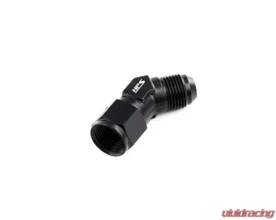 HPS Performance Products HPS Swivel Adapter Aluminum AN-4 45 Degree Black Finish - AN9241-4