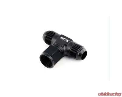 HPS Performance Products HPS AN9251-12 Aluminum Tee Adapter -12 Black, 3 Hose Connection - AN9251-12