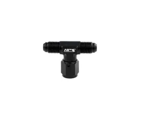 HPS Performance Products HPS AN9251-4 Tee Adapter Aluminum -4 Black 37 Degree Flares