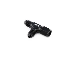HPS Performance Products HPS AN9261-4 Aluminum Tee Adapter -4 Black, 6061 for 37° Flares