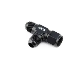 HPS Performance Products HPS AN9261-10 Tee Adapter Aluminum -10 Black for 37 Degree Flares