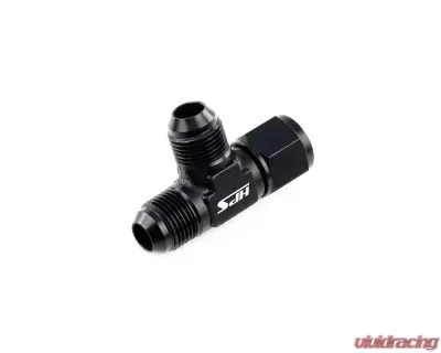 HPS Performance Products HPS AN9261-10 Tee Adapter Aluminum -10 Black for 37 Degree Flares - AN9261-10