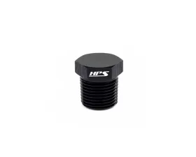 HPS Performance Products HPS NPT Hex Plug Aluminum 1/2 NPT Black Anodized 6061
