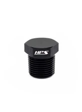 HPS Performance Products HPS NPT Hex Plug Aluminum 1/2 NPT Black Anodized 6061                                     - AN933-10 - Image 3