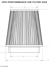 HPS Air Filter 6" ID, 4" Element Length, 5" Overall Length                                     - HPS-4302 - Image 4