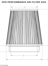 HPS Air Filter 6" ID, 6" Element Length, 7" Overall Length                                     - HPS-4303 - Image 4