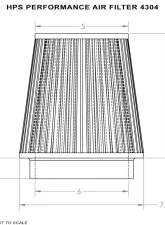 HPS Air Filter 6" ID, 6" Element Length, 9" Overall Length                                     - HPS-4304 - Image 4