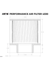 HPS Performance Crankcase Vent Air Filter Breather 1 Inch ID, 2 Inch Length, Oiled Cotton                                     - HPS-4330 - Image 4