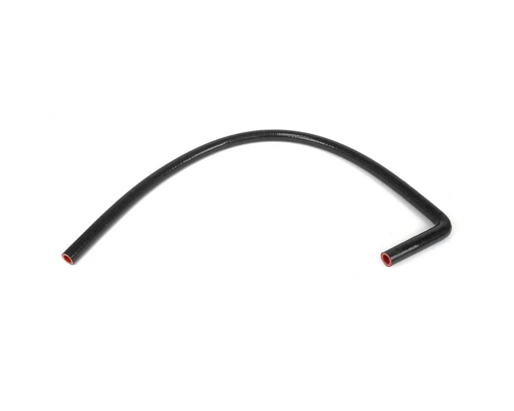 HPS 3/8inch (9.5mm) ID 5inch x 60inch Black High Temp 4-ply Reinforced Silicone 90 Degree Elbow Coupler Hose - HTSEC90-038-L5x60-BLK