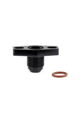 HPS Performance Oil Drain Fitting AN-10 Male Flare for Garrett Turbochargers - Black Aluminum                                     - TD10 - Image 2