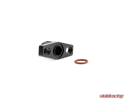 HPS Performance Oil Drain Fitting AN-10 Male Flare for Garrett Turbochargers - Black Aluminum - TD10