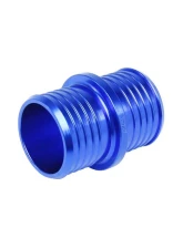 HPS Performance Products 1/2" Blue Billet 6061 Aluminum Joiner Hose Union Connector                                     - AHU-050-BLUE - Image 3