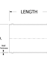 HPS 2-1/8" (54mm) OD x 4" Long 6061 Aluminum Joiner Tube Piping with Bead Roll                                     - AJ400-212 - Image 2