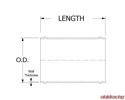 HPS 2-1/8" (54mm) OD x 4" Long 6061 Aluminum Joiner Tube Piping with Bead Roll - AJ400-212