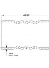 HPS Performance Products 2.5" 4-Ply Reinforced Silicone CAC Hose Cold Side, 6" Long, Blue                                     - CAC-250-COLD - Image 3