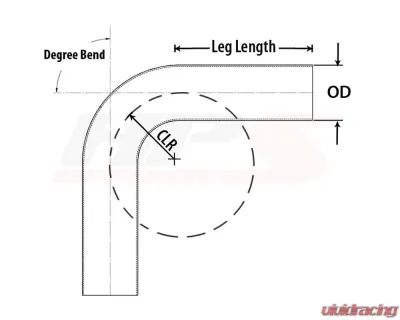 HPS 4" OD 60 Degree Bend Aluminum Elbow Pipe 16 Gauge w/ 4" CLR - AT60-400-CLR-4