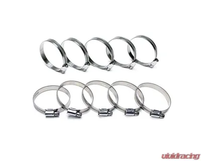 HPS Performance Products Stainless Steel Embossed Hose Clamps SAE #10, 3/4"-1-1/8" (10pc Pack) - EMSC-16-27x10