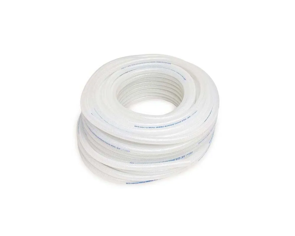 HPS High Temp 3/4" ID (19mm) Reinforced Silicone Heater Hose Clear - 50 Feet Roll - HTHH-075-CLEARx50