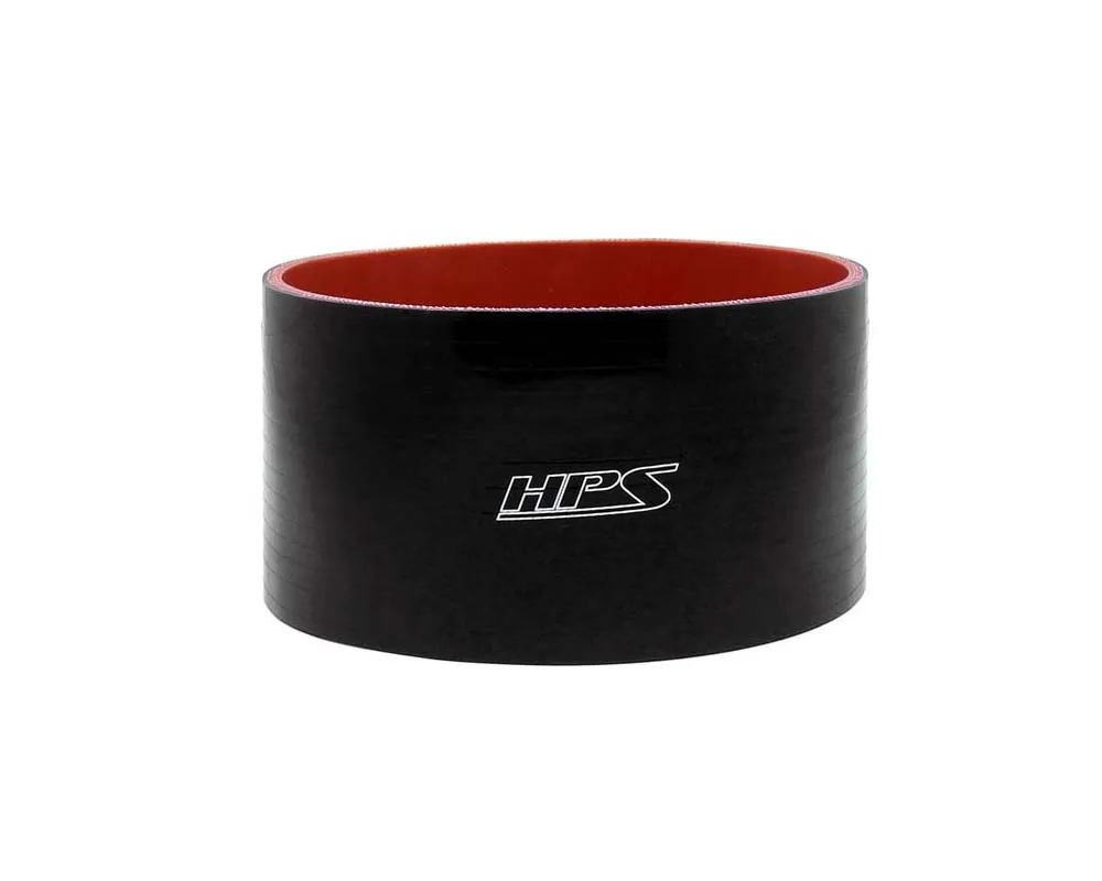 HPS 3.25inch (83mm) 4-ply Reinforced Straight Coupler Silicone Hose Black - HTSC-325-BLK