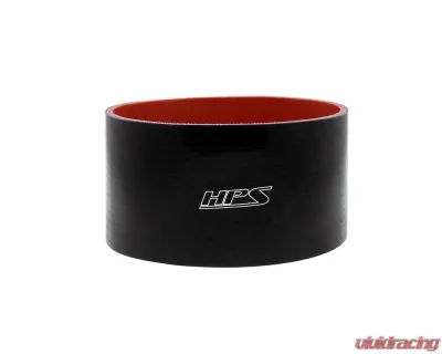 HPS Performance Products 3-7/8" ID Black Silicone Straight Coupler Hose 3" Long 4-Ply - HTSC-386-BLK