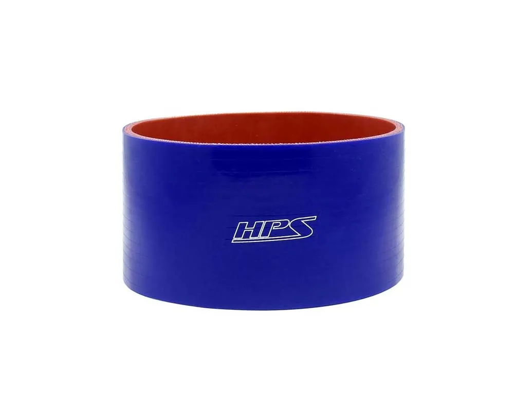 HPS 4inch (102mm) 4-ply Reinforced Straight Coupler Silicone Hose Blue - HTSC-400-BLUE