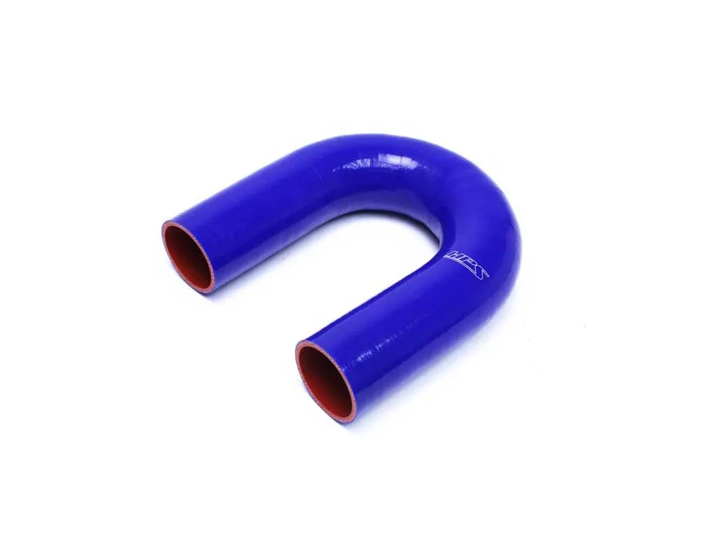 HPS High Temp 3" ID 4-ply Reinforced Silicone 180 Degree U Bend Elbow Coupler Hose Blue (76mm ID) - HTSEC180-300-BLUE