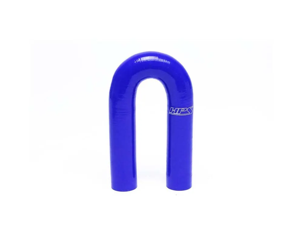 HPS High Temp 1-1/8" ID 4-ply Reinforced Silicone 180 Degree U Bend Elbow Coupler Hose Blue (28mm ID) - HTSEC180-112-BLUE
