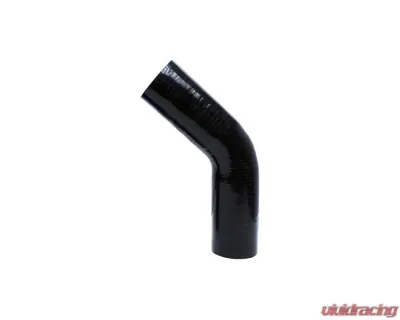 HPS Performance Products 2-1/8" (54mm) Black 4-Ply Reinforced Silicone 45 Degree Elbow Hose - HTSEC45-212-BLK