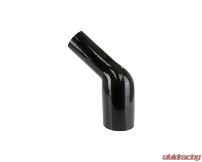 HPS 1 1/4 to 1 3/8inch (32mm to 35mm) 4-ply Reinforced 45 Degree Elbow Reducer Coupler Silicone Hose Black - HTSER45-125-138-BLK