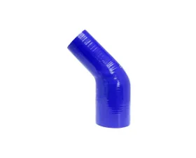HPS Performance Products 2.5 to 4 Inch Blue 45 Degree Elbow Reducer Coupler Silicone Hose