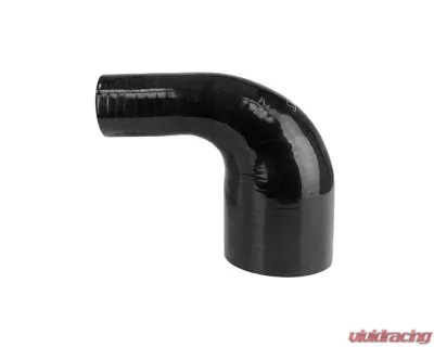 HPS Performance Products 4" to 4.25" High Temp 90 Degree Silicone Elbow Reducer Hose Black - HTSER90-400-425-BLK