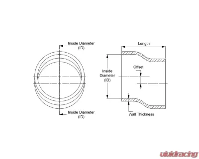 HPS Performance Products 3.5" Blue High Temp 4-Ply Silicone Offset Coupler Hose 89mm - HTSOC-350-BLUE