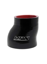 HPS Performance Products 3.5" - 4" ID Black Silicone Offset Reducer Coupler Hose 4" Long                                     - HTSOR-350-400-L4-BLK - Image 2