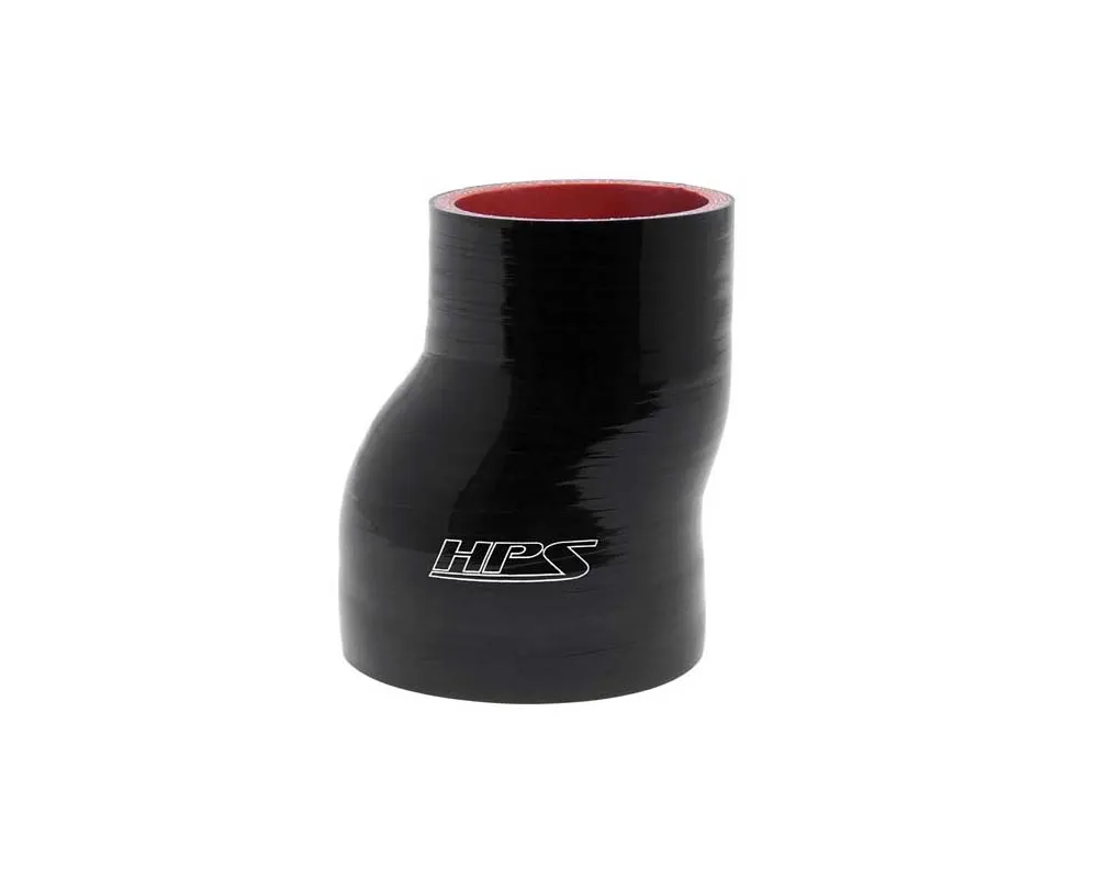 HPS 2.5" - 3" ID , 6" Long Silicone Offset Reducer Coupler Hose Black (63mm - 76mm ID , 152mm Length) - HTSOR-250-300-L6-BLK