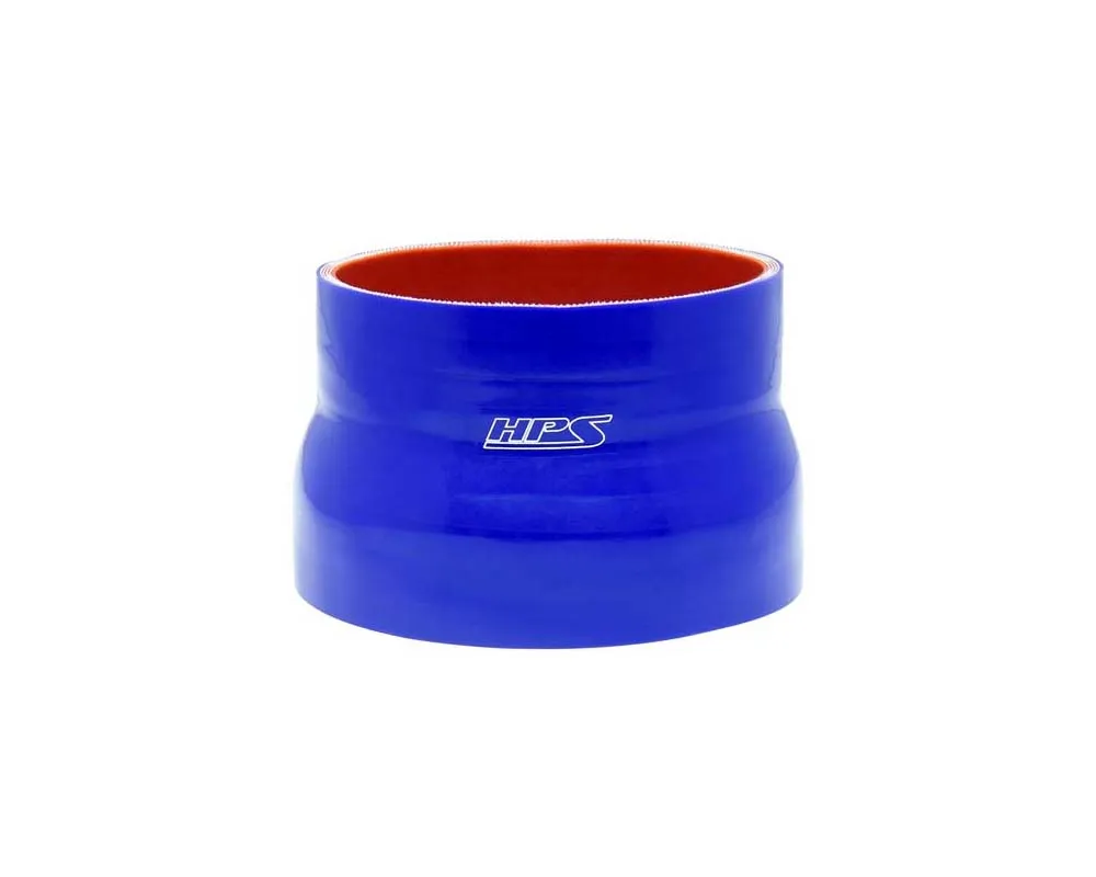 HPS 4 to 5inch (102mm to 127mm) 4-ply Reinforced Reducer Coupler Silicone Hose Blue - HTSR-400-500-BLUE