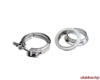 HPS 5inch Stainless Steel Flanges Quick Release V-Band Clamp Kit - VCKIT-SS-500