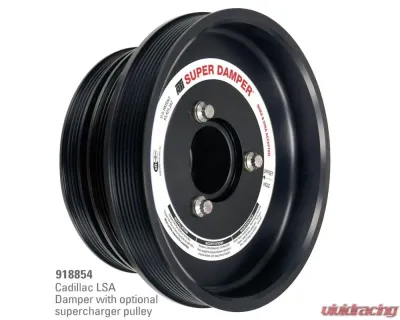 ATI Racing 7.48" Black Aluminum Super Damper Serpentine Series Harmonic Balancers Cadillac | Chevrolet 2009-2015 - ATI918854