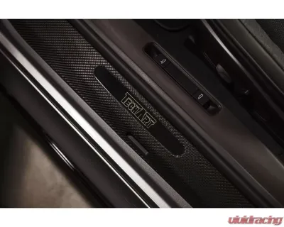 TechArt Matt Carbon Fiber Illuminated Door Entry Guard for Porsche 992 Carrera | Targa | Turbo 2020+ - 092.421.553.CCCM