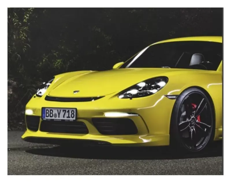 TechArt Front Spoiler I PU-RIM, 2-pcs. Porsche 718 Cayman | Boxter 2017-2022 - 082.100.101.009
