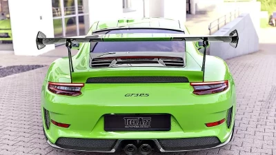 TechArt Rear Spoiler Profile Glossy Carbon Fiber for Porsche 991 GT3 RS 2018-2019                                     - 091.121.891.009G - Image 4